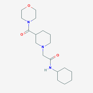molecular formula C18H31N3O3 B12252006 N-cyclohexyl-2-[3-(morpholine-4-carbonyl)piperidin-1-yl]acetamide 