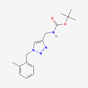 molecular formula C16H22N4O2 B12252037 tert-butyl N-({1-[(2-methylphenyl)methyl]-1H-1,2,3-triazol-4-yl}methyl)carbamate 