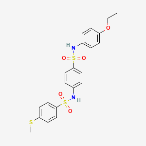 molecular formula C21H22N2O5S3 B1225204 N-(4-ethoxyphenyl)-4-[[4-(methylthio)phenyl]sulfonylamino]benzenesulfonamide 