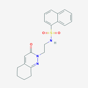 molecular formula C20H21N3O3S B12252132 N-(2-(3-oxo-5,6,7,8-tetrahydrocinnolin-2(3H)-yl)ethyl)naphthalene-1-sulfonamide 