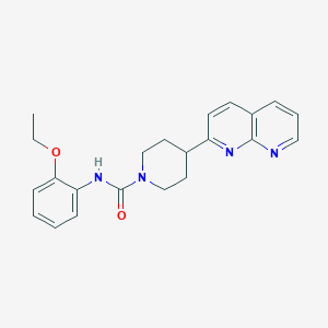 molecular formula C22H24N4O2 B12252145 N-(2-ethoxyphenyl)-4-(1,8-naphthyridin-2-yl)piperidine-1-carboxamide 