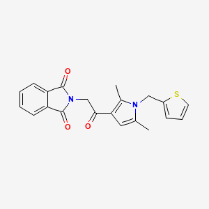 molecular formula C21H18N2O3S B1225215 2-[2-[2,5-Dimethyl-1-(thiophen-2-ylmethyl)-3-pyrrolyl]-2-oxoethyl]isoindole-1,3-dione 