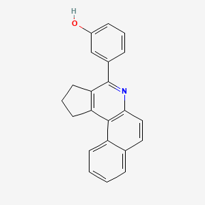 molecular formula C22H17NO B1225218 3-(2,3-dihydro-1H-benzo[f]cyclopenta[c]quinolin-4-yl)phenol 