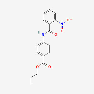 molecular formula C17H16N2O5 B1225227 PROPYL 4-(2-NITROBENZAMIDO)BENZOATE 