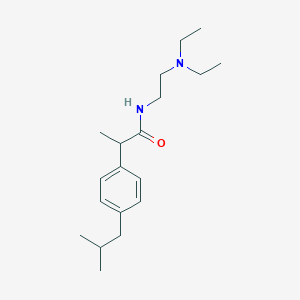 molecular formula C19H32N2O B12252274 N-[2-(diethylamino)ethyl]-2-[4-(2-methylpropyl)phenyl]propanamide 