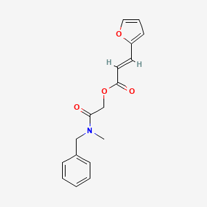 molecular formula C17H17NO4 B1225231 [(苯甲基(甲基)氨基)-2-氧代乙基] (E)-3-(呋喃-2-基)丙-2-烯酸酯 