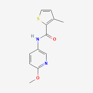 molecular formula C12H12N2O2S B1225235 N-(6-methoxy-3-pyridinyl)-3-methyl-2-thiophenecarboxamide 