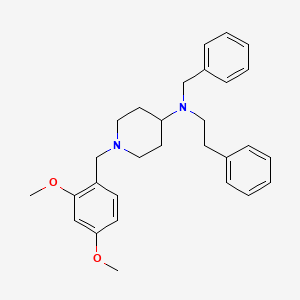 molecular formula C29H36N2O2 B1225237 1-[(2,4-dimethoxyphenyl)methyl]-N-(2-phenylethyl)-N-(phenylmethyl)-4-piperidinamine 
