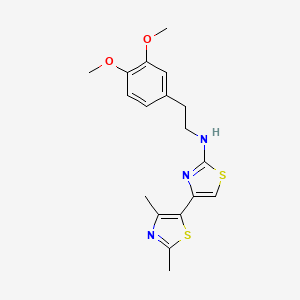 molecular formula C18H21N3O2S2 B1225242 N-[2-(3,4-dimethoxyphenyl)ethyl]-4-(2,4-dimethyl-5-thiazolyl)-2-thiazolamine 