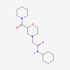 molecular formula C18H31N3O3 B12252425 N-cyclohexyl-2-[2-(piperidine-1-carbonyl)morpholin-4-yl]acetamide 