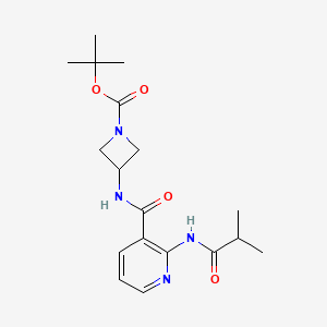 molecular formula C18H26N4O4 B12252455 Tert-butyl 3-[2-(2-methylpropanamido)pyridine-3-amido]azetidine-1-carboxylate 