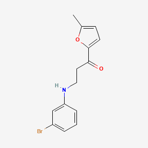 molecular formula C14H14BrNO2 B1225251 3-(3-Bromoanilino)-1-(5-methyl-2-furanyl)-1-propanone 