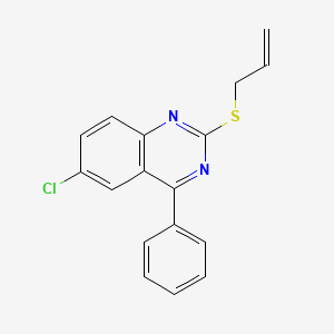 molecular formula C17H13ClN2S B1225253 6-Chloro-4-phenyl-2-(prop-2-enylthio)quinazoline 