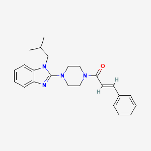 molecular formula C24H28N4O B1225261 (E)-1-[4-[1-(2-甲基丙基)苯并咪唑-2-基]哌嗪-1-基]-3-苯基丙-2-烯-1-酮 