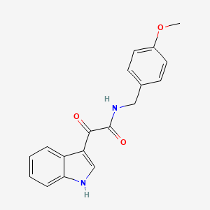 molecular formula C18H16N2O3 B1225265 2-(1H-indol-3-yl)-N-(4-methoxybenzyl)-2-oxoacetamide 
