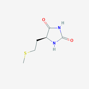 molecular formula C6H10N2O2S B1225266 (5S)-5-[2-(methylsulfanyl)ethyl]imidazolidine-2,4-dione 