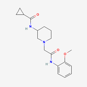 molecular formula C18H25N3O3 B12252681 N-(1-{[(2-methoxyphenyl)carbamoyl]methyl}piperidin-3-yl)cyclopropanecarboxamide 