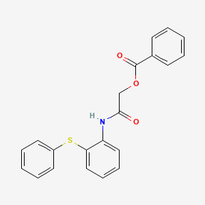 Benzoic acid [2-oxo-2-[2-(phenylthio)anilino]ethyl] ester