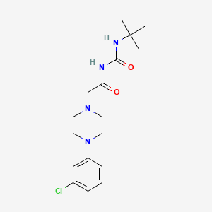 N-[(tert-butylamino)-oxomethyl]-2-[4-(3-chlorophenyl)-1-piperazinyl]acetamide