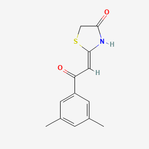 (2Z)-2-[2-(3,5-dimethylphenyl)-2-oxoethylidene]-1,3-thiazolidin-4-one