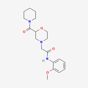 molecular formula C19H27N3O4 B12252746 N-(2-methoxyphenyl)-2-[2-(piperidine-1-carbonyl)morpholin-4-yl]acetamide 