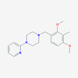 molecular formula C19H25N3O2 B1225276 1-[(2,4-Dimethoxy-3-methylphenyl)methyl]-4-(2-pyridinyl)piperazine 