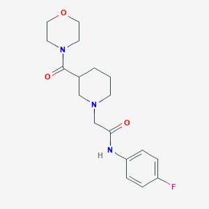 molecular formula C18H24FN3O3 B12252777 N-(4-fluorophenyl)-2-[3-(morpholine-4-carbonyl)piperidin-1-yl]acetamide 