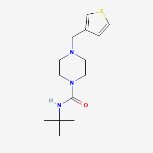 molecular formula C14H23N3OS B12252786 N-tert-butyl-4-[(thiophen-3-yl)methyl]piperazine-1-carboxamide 