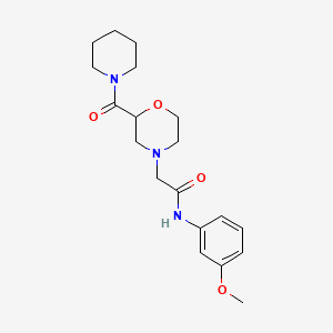 molecular formula C19H27N3O4 B12252854 N-(3-methoxyphenyl)-2-[2-(piperidine-1-carbonyl)morpholin-4-yl]acetamide 