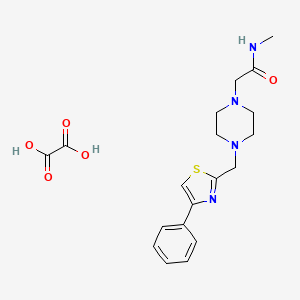 molecular formula C19H24N4O5S B12252858 N-Methyl-2-{4-[(4-phenyl-1,3-thiazol-2-YL)methyl]piperazin-1-YL}acetamide 