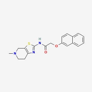 molecular formula C19H19N3O2S B1225288 N-(5-methyl-6,7-dihydro-4H-thiazolo[5,4-c]pyridin-2-yl)-2-(2-naphthalenyloxy)acetamide 