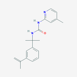 molecular formula C19H23N3O B1225290 1-[2-[3-(1-Methylethenyl)phenyl]propan-2-yl]-3-(4-methyl-2-pyridinyl)urea CAS No. 5978-30-3
