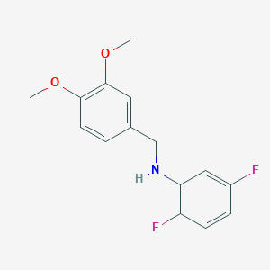 molecular formula C15H15F2NO2 B12253009 N-[(3,4-dimethoxyphenyl)methyl]-2,5-difluoroaniline 
