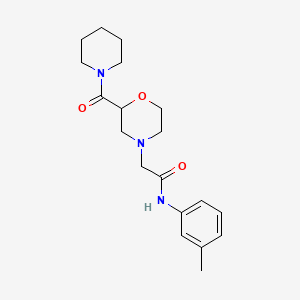 molecular formula C19H27N3O3 B12253036 N-(3-methylphenyl)-2-[2-(piperidine-1-carbonyl)morpholin-4-yl]acetamide 