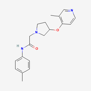 molecular formula C19H23N3O2 B12253051 N-(4-methylphenyl)-2-{3-[(3-methylpyridin-4-yl)oxy]pyrrolidin-1-yl}acetamide 