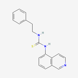 molecular formula C18H17N3S B1225308 1-(5-Isoquinolinyl)-3-(2-phenylethyl)thiourea 