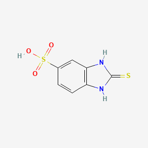 molecular formula C7H6N2O3S2 B1225315 2-sulfanyl-1H-benzimidazole-5-sulfonic acid CAS No. 58089-27-3