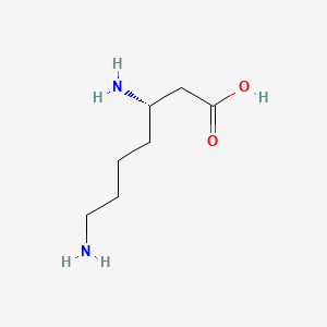 molecular formula C7H16N2O2 B1225317 (3S)-3,7-diaminoheptanoic acid CAS No. 13184-41-3