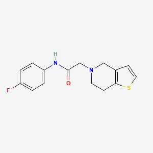 molecular formula C15H15FN2OS B12253200 N-(4-fluorophenyl)-2-{4H,5H,6H,7H-thieno[3,2-c]pyridin-5-yl}acetamide 