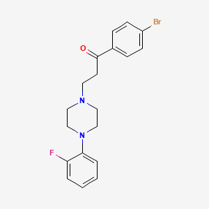 molecular formula C19H20BrFN2O B1225325 1-(4-Bromophenyl)-3-[4-(2-fluorophenyl)-1-piperazinyl]-1-propanone 
