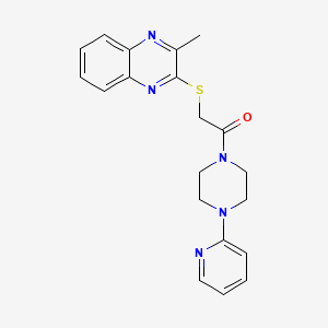 molecular formula C20H21N5OS B12253259 2-[(3-Methylquinoxalin-2-yl)sulfanyl]-1-[4-(pyridin-2-yl)piperazin-1-yl]ethanone 
