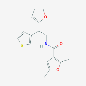 molecular formula C17H17NO3S B12253302 N-[2-(furan-2-yl)-2-(thiophen-3-yl)ethyl]-2,5-dimethylfuran-3-carboxamide 