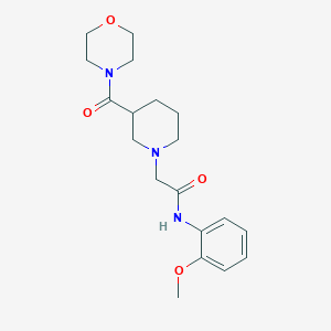 molecular formula C19H27N3O4 B12253305 N-(2-methoxyphenyl)-2-[3-(morpholine-4-carbonyl)piperidin-1-yl]acetamide 