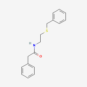 molecular formula C17H19NOS B1225336 2-phenyl-N-[2-(phenylmethylthio)ethyl]acetamide 