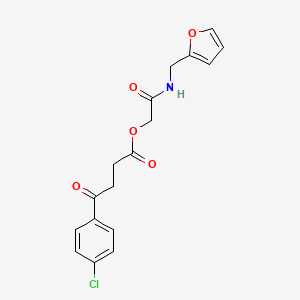 molecular formula C17H16ClNO5 B1225337 4-(4-Chlorophenyl)-4-oxobutanoic acid [2-(2-furanylmethylamino)-2-oxoethyl] ester 