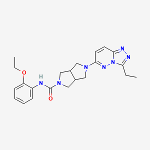 molecular formula C22H27N7O2 B12253454 N-(2-ethoxyphenyl)-5-{3-ethyl-[1,2,4]triazolo[4,3-b]pyridazin-6-yl}-octahydropyrrolo[3,4-c]pyrrole-2-carboxamide 