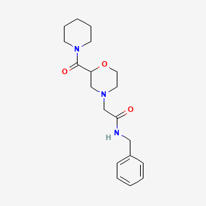 molecular formula C19H27N3O3 B12253531 N-benzyl-2-[2-(piperidine-1-carbonyl)morpholin-4-yl]acetamide 