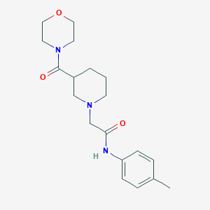 molecular formula C19H27N3O3 B12253580 N-(4-methylphenyl)-2-[3-(morpholine-4-carbonyl)piperidin-1-yl]acetamide 