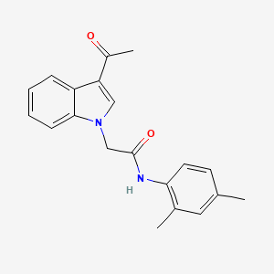 molecular formula C20H20N2O2 B1225360 2-(3-acetyl-1-indolyl)-N-(2,4-dimethylphenyl)acetamide 