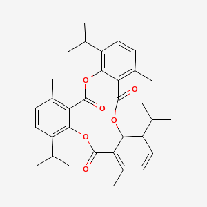 molecular formula C33H36O6 B1225392 Tri-O-thymotide CAS No. 4399-52-4